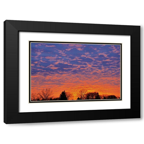 Canada, Manitoba, Winnipeg Clouds at sunset Black Modern Wood Framed Art Print with Double Matting by Grandmaison, Mike