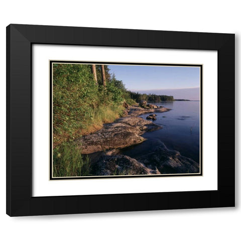 Canada, Manitoba, Sasagiu Rapids Provincial Park Black Modern Wood Framed Art Print with Double Matting by Grandmaison, Mike