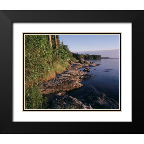 Canada, Manitoba, Sasagiu Rapids Provincial Park Black Modern Wood Framed Art Print with Double Matting by Grandmaison, Mike