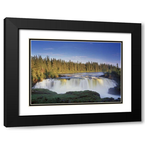 Canada, Manitoba, Pisew Falls Black Modern Wood Framed Art Print with Double Matting by Grandmaison, Mike