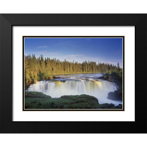 Canada, Manitoba, Pisew Falls Black Modern Wood Framed Art Print with Double Matting by Grandmaison, Mike