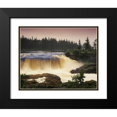 Canada, Manitoba, Pisew Falls Black Modern Wood Framed Art Print with Double Matting by Grandmaison, Mike