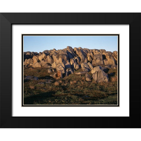 Canada, Manitoba, Churchill, rock formation Black Modern Wood Framed Art Print with Double Matting by Grandmaison, Mike