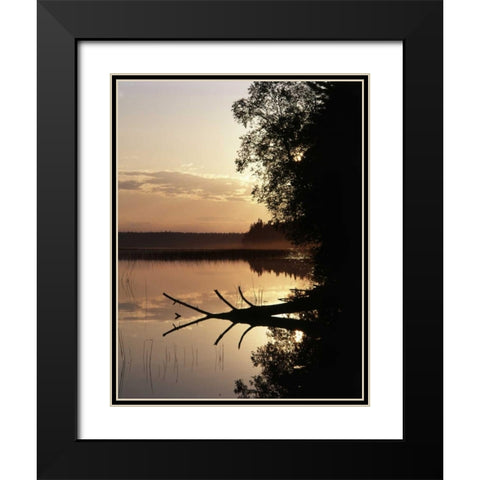 Canada, Manitoba, Childs lake in Duck Mountain PP Black Modern Wood Framed Art Print with Double Matting by Grandmaison, Mike