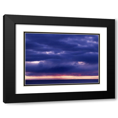 Canada, Churchill, storm cloud in Hudson Bay Black Modern Wood Framed Art Print with Double Matting by Grandmaison, Mike