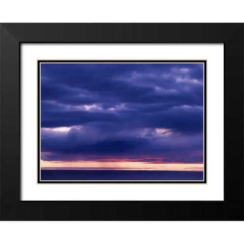 Canada, Churchill, storm cloud in Hudson Bay Black Modern Wood Framed Art Print with Double Matting by Grandmaison, Mike