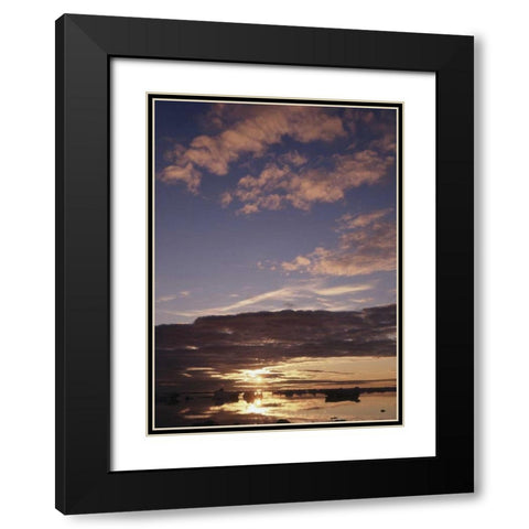 Canada, Churchill, Sunset view at Hudson Bay Black Modern Wood Framed Art Print with Double Matting by Grandmaison, Mike