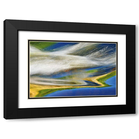 Canada, Nopiming PP Bird River at Tulabi Falls Black Modern Wood Framed Art Print with Double Matting by Grandmaison, Mike