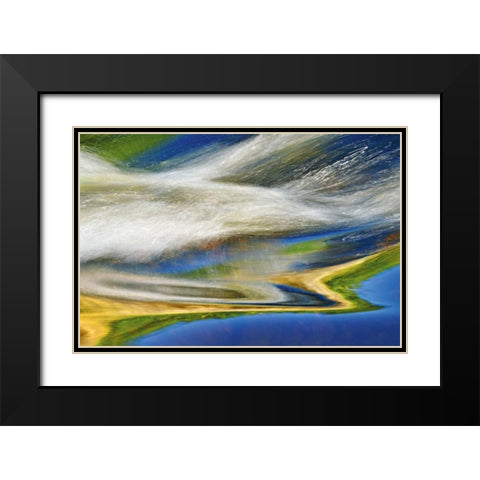 Canada, Nopiming PP Bird River at Tulabi Falls Black Modern Wood Framed Art Print with Double Matting by Grandmaison, Mike