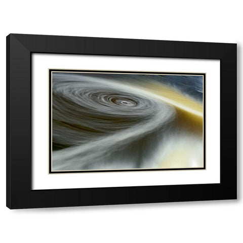 Canada, Manitoba Swirls of the Whiteshell River Black Modern Wood Framed Art Print with Double Matting by Grandmaison, Mike