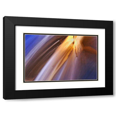 Canada, Manitoba Whiteshell River, Rainbow Falls Black Modern Wood Framed Art Print with Double Matting by Grandmaison, Mike