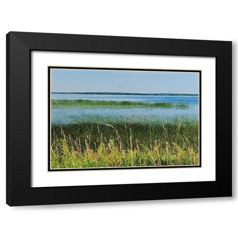 Canada-Manitoba-Riding Mountain National Park Clear Lake landscape Black Modern Wood Framed Art Print with Double Matting by Jaynes Gallery