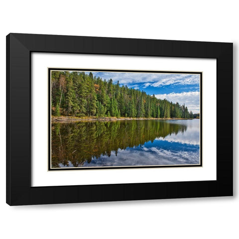 Canada- Manitoba. Prieston Lake Duck Mountain Provincial Park. Black Modern Wood Framed Art Print with Double Matting by Jaynes Gallery