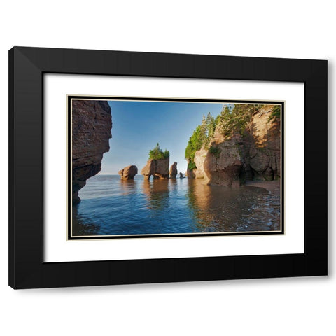 Canada-New Brunswick Cape Hopewell Rocks and ocean scenic Black Modern Wood Framed Art Print with Double Matting by Jaynes Gallery