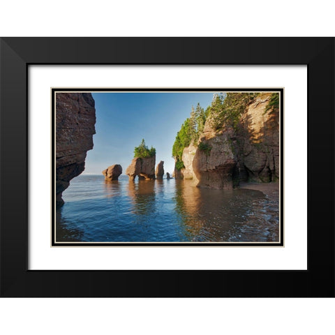 Canada-New Brunswick Cape Hopewell Rocks and ocean scenic Black Modern Wood Framed Art Print with Double Matting by Jaynes Gallery