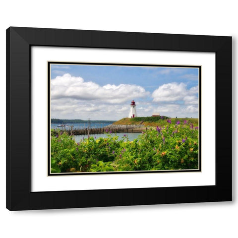 Canada-New Brunswick-Campobello Island Mulholland Point Lighthouse Black Modern Wood Framed Art Print with Double Matting by Eggers, Julie
