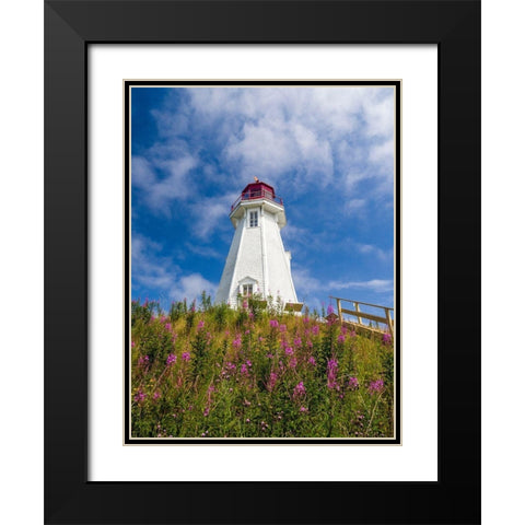 Canada-New Brunswick-Campobello Island Mulholland Point Lighthouse Black Modern Wood Framed Art Print with Double Matting by Eggers, Julie