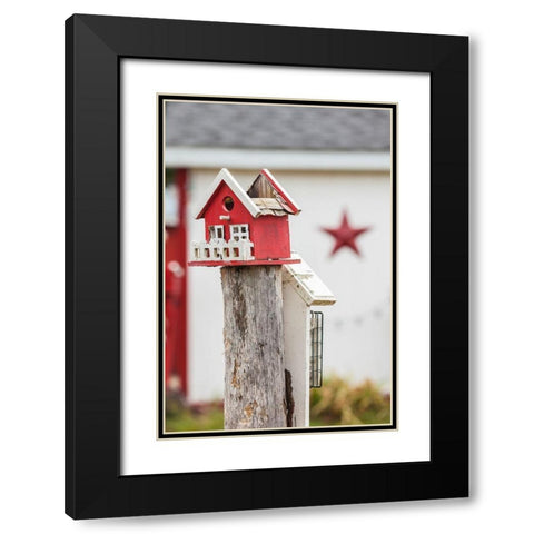 Canada-New Brunswick-Kennebecasis River Valley-Smiths Creek-birdhouses Black Modern Wood Framed Art Print with Double Matting by Bibikow, Walter