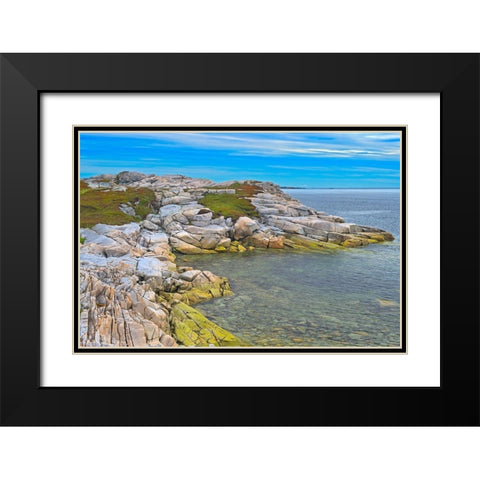 Canada-Newfoundland-Rose Blanche Rocky shoreline along Atlantic Ocean Black Modern Wood Framed Art Print with Double Matting by Jaynes Gallery