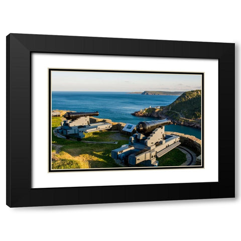 Queens Battery-Cabot Tower-Signal Hill National Historic Site-St Johns-Newfoundland-Canada Black Modern Wood Framed Art Print with Double Matting by DeFreitas, Michael