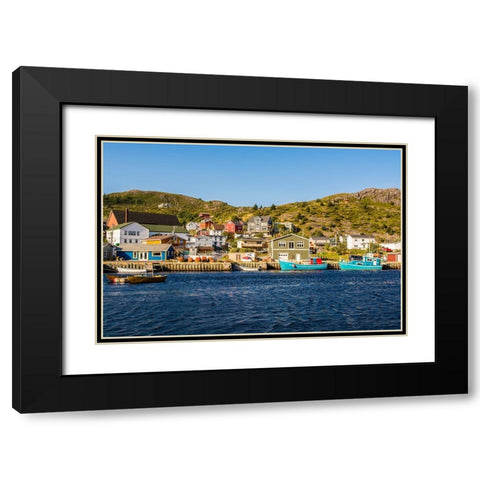 Fishing village of Petty Harbor-Newfoundland-Canada Black Modern Wood Framed Art Print with Double Matting by DeFreitas, Michael