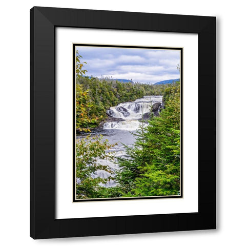 Bakers Brook Falls-Gros Mourne National Park-Rocky Harbor-Newfoundland-Canada Black Modern Wood Framed Art Print with Double Matting by DeFreitas, Michael