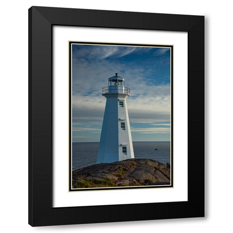 Canada-Newfoundland-Cape Spear Lighthouse Black Modern Wood Framed Art Print with Double Matting by Wall, Patrick J.