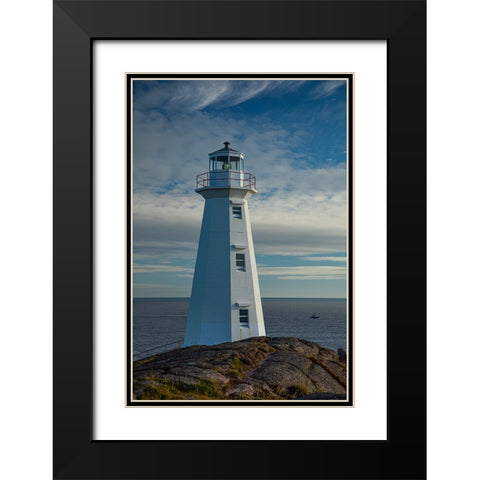 Canada-Newfoundland-Cape Spear Lighthouse Black Modern Wood Framed Art Print with Double Matting by Wall, Patrick J.