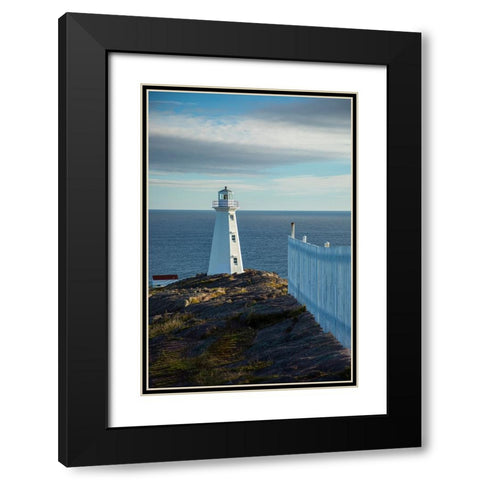 Canada-Newfoundland-Cape Spear Lighthouse Black Modern Wood Framed Art Print with Double Matting by Wall, Patrick J.