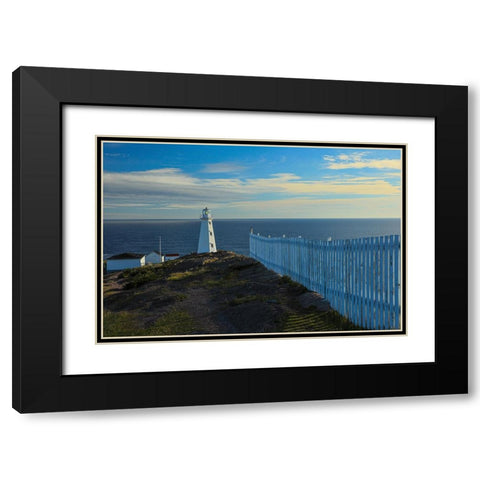 Canada-Newfoundland-Cape Spear Lighthouse Black Modern Wood Framed Art Print with Double Matting by Wall, Patrick J.