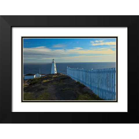 Canada-Newfoundland-Cape Spear Lighthouse Black Modern Wood Framed Art Print with Double Matting by Wall, Patrick J.