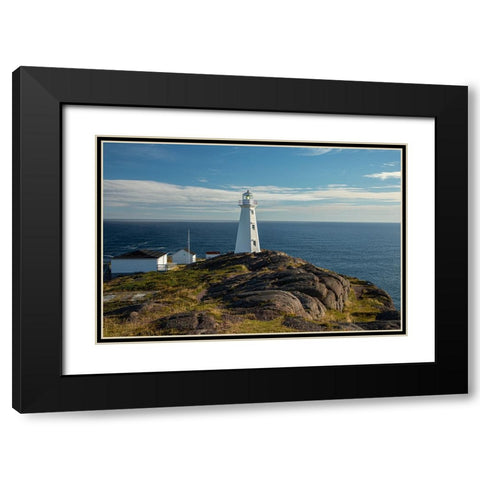 Canada-Newfoundland-Cape Spear Lighthouse Black Modern Wood Framed Art Print with Double Matting by Wall, Patrick J.