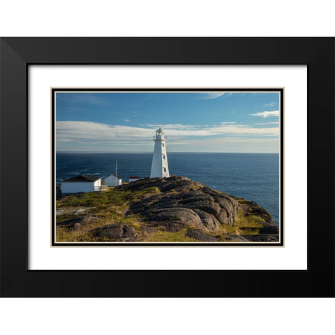 Canada-Newfoundland-Cape Spear Lighthouse Black Modern Wood Framed Art Print with Double Matting by Wall, Patrick J.