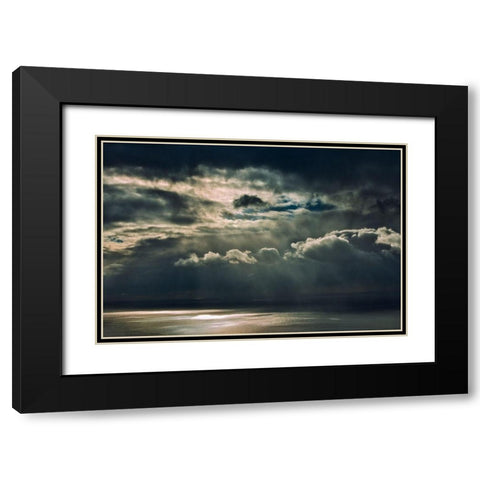 Canada-Nova Scotia-Cape Breton Island Storm clouds on Cabot Strait Black Modern Wood Framed Art Print with Double Matting by Jaynes Gallery