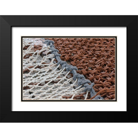 Fishing equipment was found on the docks of Lunenburg-Nova Scotia Black Modern Wood Framed Art Print with Double Matting by Ostrowitz, Mallorie