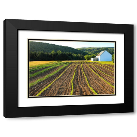 Canada-Nova Scotia-Cape Breton-Miller Farm-Margaree Black Modern Wood Framed Art Print with Double Matting by Wall, Patrick J.