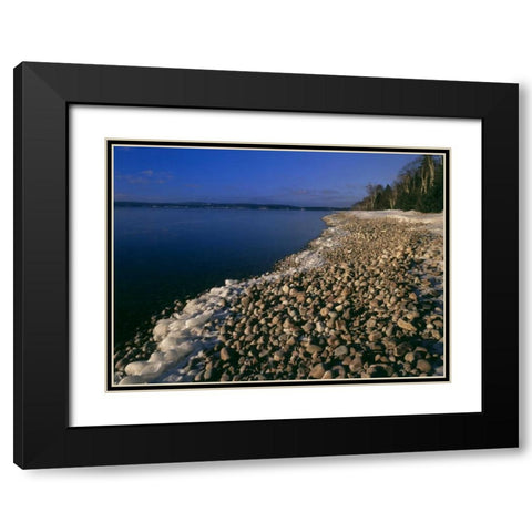 Canada, Ontario, Rossport, Lake Superior Black Modern Wood Framed Art Print with Double Matting by Grandmaison, Mike