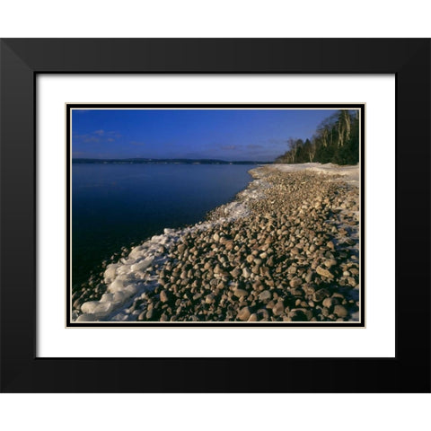 Canada, Ontario, Rossport, Lake Superior Black Modern Wood Framed Art Print with Double Matting by Grandmaison, Mike