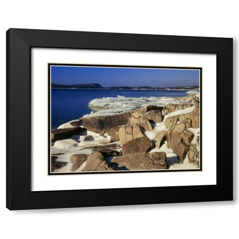 Canada, Ontario, Rossport, Lake Superior Black Modern Wood Framed Art Print with Double Matting by Grandmaison, Mike