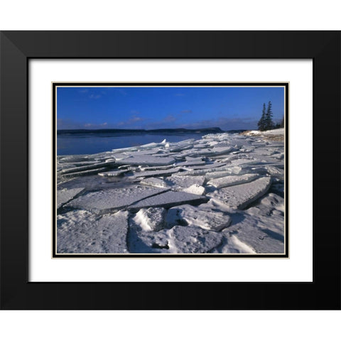 Canada, Ontario, Rossport, Lake Superior Black Modern Wood Framed Art Print with Double Matting by Grandmaison, Mike
