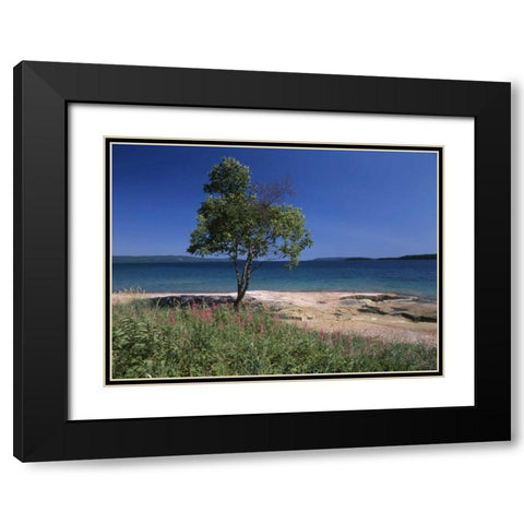 Canada, Ontario, Lake Superior Black Modern Wood Framed Art Print with Double Matting by Grandmaison, Mike