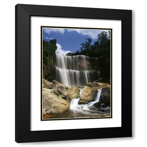 Canada, Ontario, Hamilton, Websters Falls Black Modern Wood Framed Art Print with Double Matting by Grandmaison, Mike