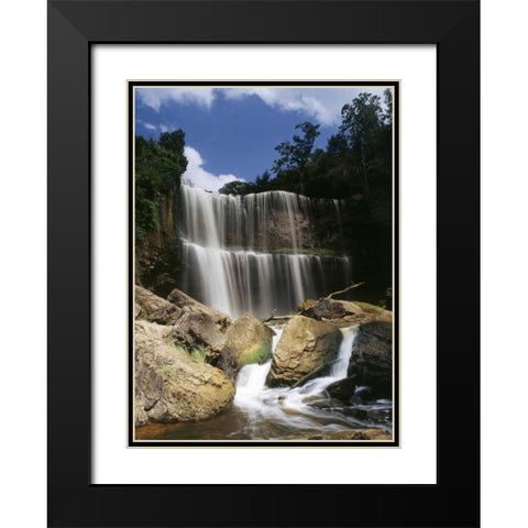 Canada, Ontario, Hamilton, Websters Falls Black Modern Wood Framed Art Print with Double Matting by Grandmaison, Mike