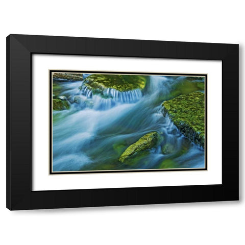 Canada, Ontario Kagawong River scenic Black Modern Wood Framed Art Print with Double Matting by Grandmaison, Mike