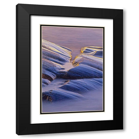 Canada, Ontario, Neys PP Rock at Lake Superior Black Modern Wood Framed Art Print with Double Matting by Grandmaison, Mike