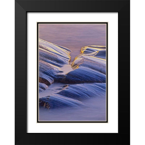 Canada, Ontario, Neys PP Rock at Lake Superior Black Modern Wood Framed Art Print with Double Matting by Grandmaison, Mike