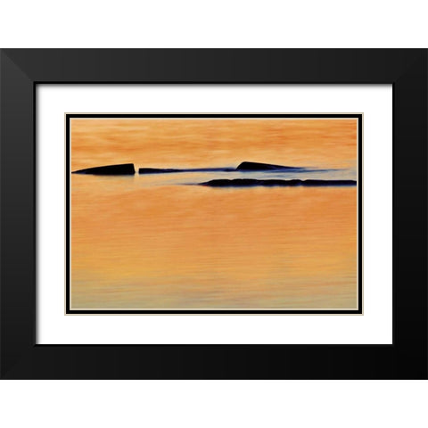 Canada, Ontario Shoals at sunset on Georgian Bay Black Modern Wood Framed Art Print with Double Matting by Grandmaison, Mike