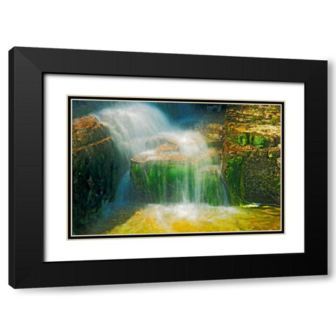 Canada, Ontario Cascading waterfall Black Modern Wood Framed Art Print with Double Matting by Grandmaison, Mike