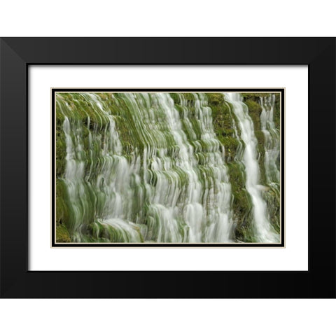 Canada, Ontario, Grimsby Beamer Falls cascading Black Modern Wood Framed Art Print with Double Matting by Grandmaison, Mike