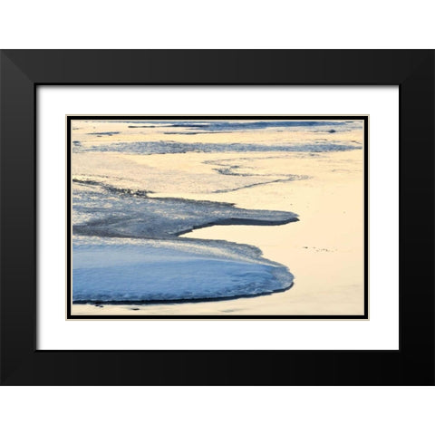 Canada, Ontario Ice patterns on Hope Bay Black Modern Wood Framed Art Print with Double Matting by Grandmaison, Mike
